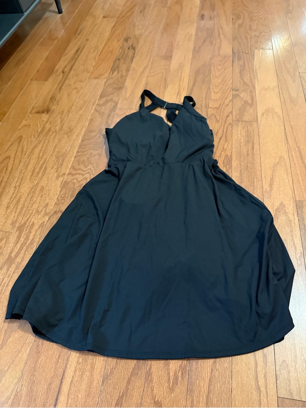 HALARA Black One-Shoulder Fit & Flare Dress